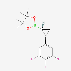 4,4,5,5-tetramethyl-2-[(1R,2R)-2-(3,4,5-trifluorophenyl)cyclopropyl]-1,3,2-dioxaborolane