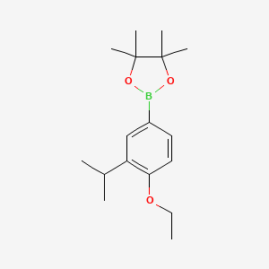 molecular formula C17H27BO3 B14028561 2-(4-Ethoxy-3-isopropylphenyl)-4,4,5,5-tetramethyl-1,3,2-dioxaborolane 