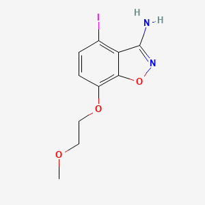 molecular formula C10H11IN2O3 B1402857 4-Iodo-7-(2-methoxy-ethoxy)-benzo[d]isoxazol-3-ylamine CAS No. 1252989-47-1