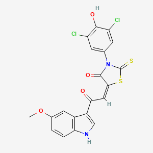 3-(3,5-Dichloro-4-hydroxy-phenyl)-5-[2-(5-methoxy-1H-indol-3-yl)-2-oxo-ethylidene]-2-thioxo-thiazolidin-4-one