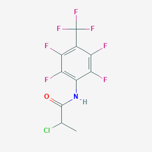 molecular formula C10H5ClF7NO B1402859 2-氯-N-[2,3,5,6-四氟-4-(三氟甲基)苯基]丙酰胺 CAS No. 1365962-80-6