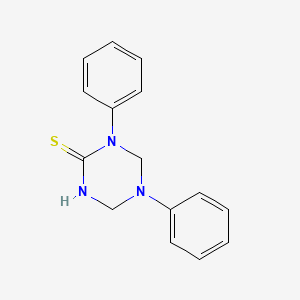 molecular formula C15H15N3S B1402860 1,5-二苯基-1,3,5-三嗪烷-2-硫酮 CAS No. 585566-43-4