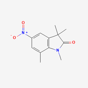 molecular formula C12H14N2O3 B1402883 1,3,3,7-四甲基-5-硝基-1,3-二氢-2H-吲哚-2-酮 CAS No. 1248551-74-7
