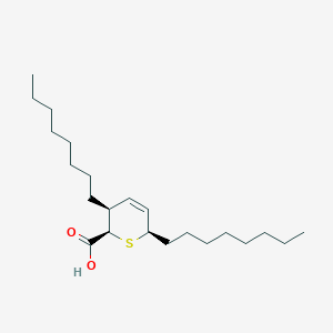 (2R,3S,6R)-3,6-Dioctyl-3,6-dihydro-2H-thiopyran-2-carboxylic acid