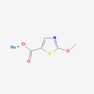 molecular formula C5H4NNaO3S B1402884 Sodium 2-methoxy-1,3-thiazole-5-carboxylate CAS No. 1401425-33-9