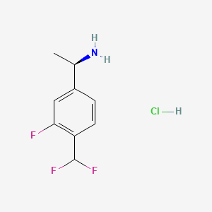 (R)-1-(4-(Difluoromethyl)-3-fluorophenyl)ethan-1-amine hydrochloride