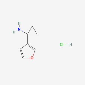 molecular formula C7H10ClNO B1402896 [1-(3-Furyl)cyclopropyl]amine hydrochloride CAS No. 1401425-27-1