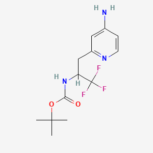 tert-butyl N-[1-[(4-amino-2-pyridyl)methyl]-2,2,2-trifluoro-ethyl]carbamate