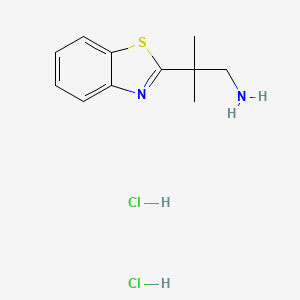 molecular formula C11H16Cl2N2S B1402909 [2-(1,3-苯并噻唑-2-基)-2-甲基丙基]-胺二盐酸盐 CAS No. 1401425-41-9