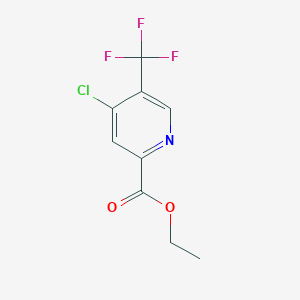 molecular formula C9H7ClF3NO2 B1402911 Ethyl 4-chloro-5-(trifluoromethyl)pyridine-2-carboxylate CAS No. 1407516-45-3