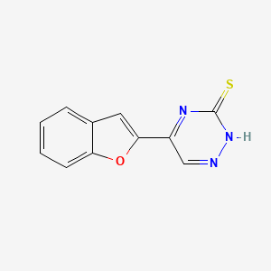 molecular formula C11H7N3OS B1402915 5-(1-苯并呋喃-2-基)-1,2,4-三嗪-3-硫醇 CAS No. 859763-77-2