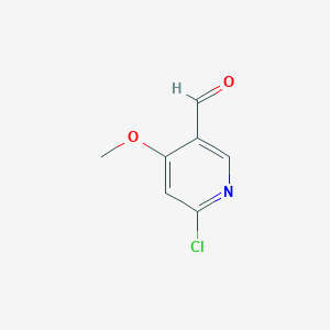 molecular formula C7H6ClNO2 B1402919 6-氯-4-甲氧基吡啶-3-甲醛 CAS No. 1256823-05-8