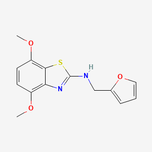 molecular formula C14H14N2O3S B1402922 N-(2-furylmethyl)-4,7-dimethoxy-1,3-benzothiazol-2-amine CAS No. 1350988-87-2