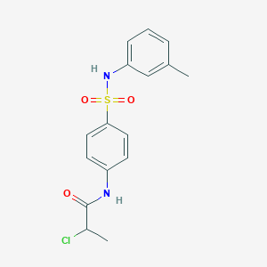 molecular formula C16H17ClN2O3S B1402923 2-氯-N-(4-{[(3-甲基苯基)氨基]磺酰基}苯基)丙酰胺 CAS No. 1365962-14-6