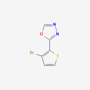 molecular formula C6H3BrN2OS B1402924 2-(3-溴噻吩-2-基)-1,3,4-噁二唑 CAS No. 1357064-43-7
