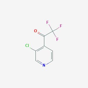molecular formula C7H3ClF3NO B1402931 1-(3-氯吡啶-4-基)-2,2,2-三氟乙酮 CAS No. 1060802-13-2