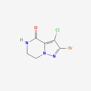 2-Bromo-3-chloro-6,7-dihydropyrazolo[1,5-a]pyrazin-4(5H)-one