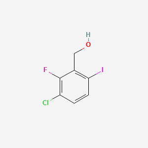 molecular formula C7H5ClFIO B14029397 (3-Chloro-2-fluoro-6-iodophenyl)methanol 