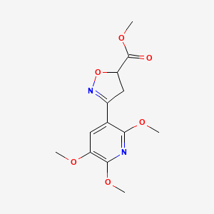 molecular formula C13H16N2O6 B1402944 3-(2,5,6-三甲氧基吡啶-3-基)-4,5-二氢异恶唑-5-羧酸甲酯 CAS No. 1383788-40-6