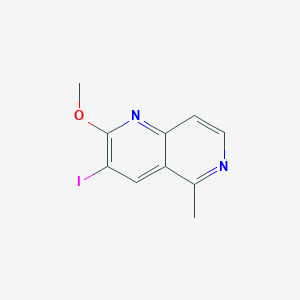 molecular formula C10H9IN2O B1402945 3-Iodo-2-methoxy-5-methyl-1,6-naphthyridine CAS No. 1407532-84-6