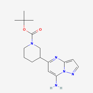 Tert-butyl 3-(7-aminopyrazolo[1,5-a]pyrimidin-5-yl)piperidine-1-carboxylate