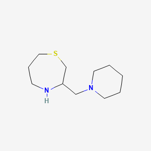 molecular formula C11H22N2S B1402948 3-(Piperidin-1-ylmethyl)-1,4-thiazepane CAS No. 1350989-08-0