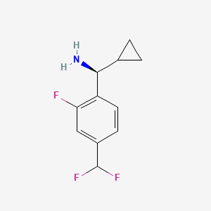 (S)-Cyclopropyl(4-(difluoromethyl)-2-fluorophenyl)methanamine