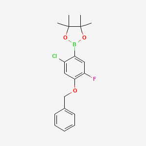 2-(4-(Benzyloxy)-2-chloro-5-fluorophenyl)-4,4,5,5-tetramethyl-1,3,2-dioxaborolane