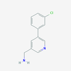 molecular formula C12H11ClN2 B1402951 (5-(3-氯苯基)吡啶-3-基)甲胺 CAS No. 1356110-67-2