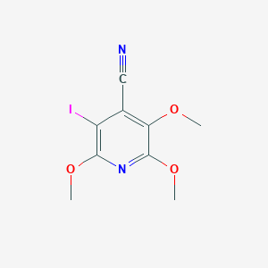 molecular formula C9H9IN2O3 B1402954 3-Iodo-2,5,6-trimethoxyisonicotinonitrile CAS No. 1414864-11-1