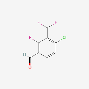 4-Chloro-3-(difluoromethyl)-2-fluorobenzaldehyde