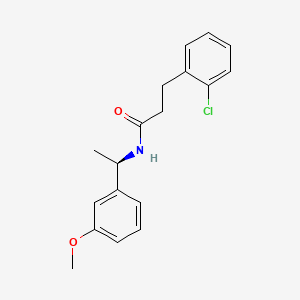 3-(2-chlorophenyl)-N-[(1R)-1-(3-methoxyphenyl)ethyl]propanamide