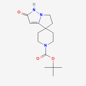 tert-Butyl 2'-oxo-1',2',5',6'-tetrahydrospiro[piperidine-4,4'-pyrrolo[1,2-b]pyrazole]-1-carboxylate