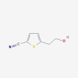 molecular formula C7H7NOS B1402972 5-(2-羟乙基)噻吩-2-碳腈 CAS No. 1333222-43-7