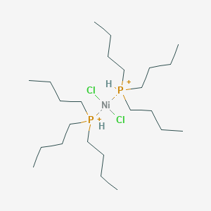 molecular formula C24H56Cl2NiP2+2 B14029747 Dichloronickel;tributylphosphanium CAS No. 30759-83-2