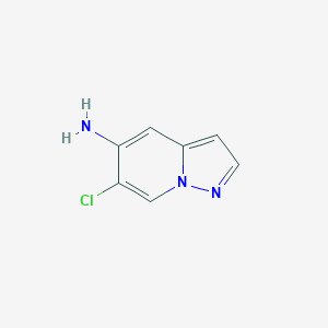 molecular formula C7H6ClN3 B14029748 6-Chloropyrazolo[1,5-A]pyridin-5-amine CAS No. 1951428-41-3