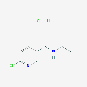 molecular formula C8H12Cl2N2 B1402976 N-((6-氯吡啶-3-基)甲基)乙胺盐酸盐 CAS No. 1353990-11-0