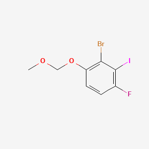 molecular formula C8H7BrFIO2 B14029797 2-Bromo-4-fluoro-3-iodo-1-(methoxymethoxy)benzene 