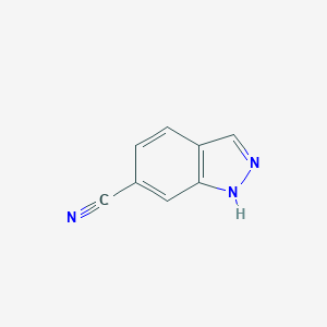 molecular formula C8H5N3 B140298 1H-indazole-6-carbonitrile CAS No. 141290-59-7