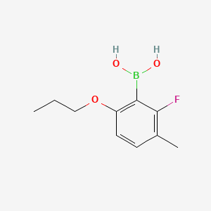 molecular formula C10H14BFO3 B14029830 (2-Fluoro-3-methyl-6-propoxyphenyl)boronic acid 