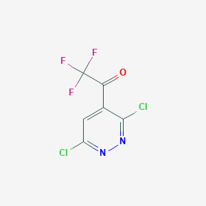 molecular formula C6HCl2F3N2O B1402986 1-(3,6-二氯吡啶嗪-4-基)-2,2,2-三氟乙酮 CAS No. 1391766-42-9