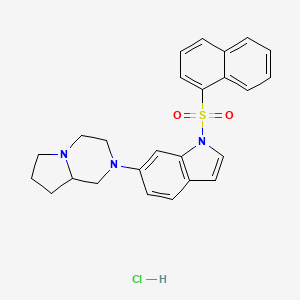 2-(1-(Naphthalen-1-ylsulfonyl)-1H-indol-6-YL)octahydropyrrolo[1,2-A]pyrazine hydrochloride