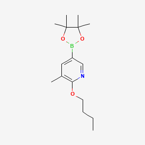 B1402988 2-Butoxy-3-methyl-5-(4,4,5,5-tetramethyl-1,3,2-dioxaborolan-2-yl)pyridine CAS No. 1375303-05-1