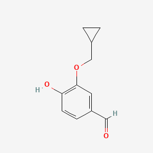 molecular formula C11H12O3 B1402990 3-(环丙基甲氧基)-4-羟基苯甲醛 CAS No. 25934-52-5