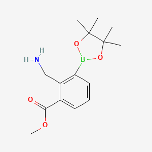 B1402995 Methyl 2-(aminomethyl)-3-(4,4,5,5-tetramethyl-1,3,2-dioxaborolan-2-yl)benzoate CAS No. 1333319-47-3
