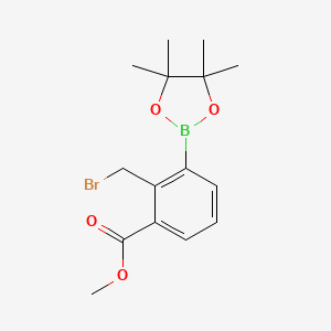 molecular formula C15H20BBrO4 B1402996 2-(溴甲基)-3-(4,4,5,5-四甲基-1,3,2-二氧杂硼环-2-基)苯甲酸甲酯 CAS No. 1333222-42-6