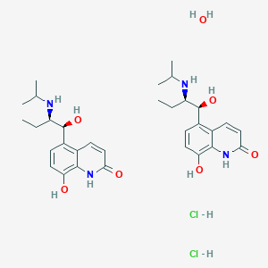 molecular formula C₁₆H₂₄ClN₂O₃.₅ B140300 Procaterol 盐酸盐 CAS No. 81262-93-3