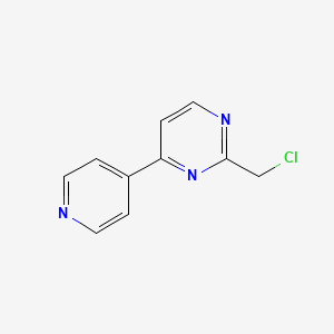 molecular formula C10H8ClN3 B1403009 2-(氯甲基)-4-(吡啶-4-基)嘧啶 CAS No. 944906-18-7