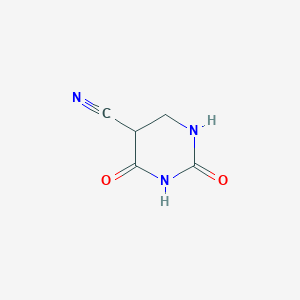 molecular formula C5H5N3O2 B1403010 2,4-二氧代己氢嘧啶-5-碳腈 CAS No. 1425335-32-5