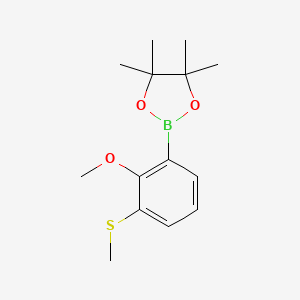 2-(2-Methoxy-3-(methylthio)phenyl)-4,4,5,5-tetramethyl-1,3,2-dioxaborolane